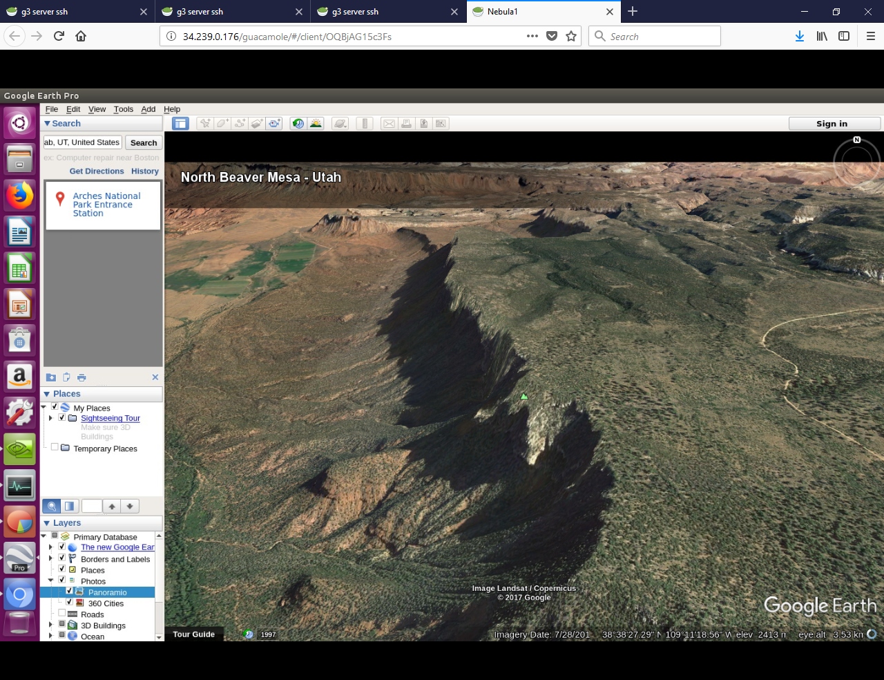 Google Earth aerial 3D view of North Beaver Mesa in Utah